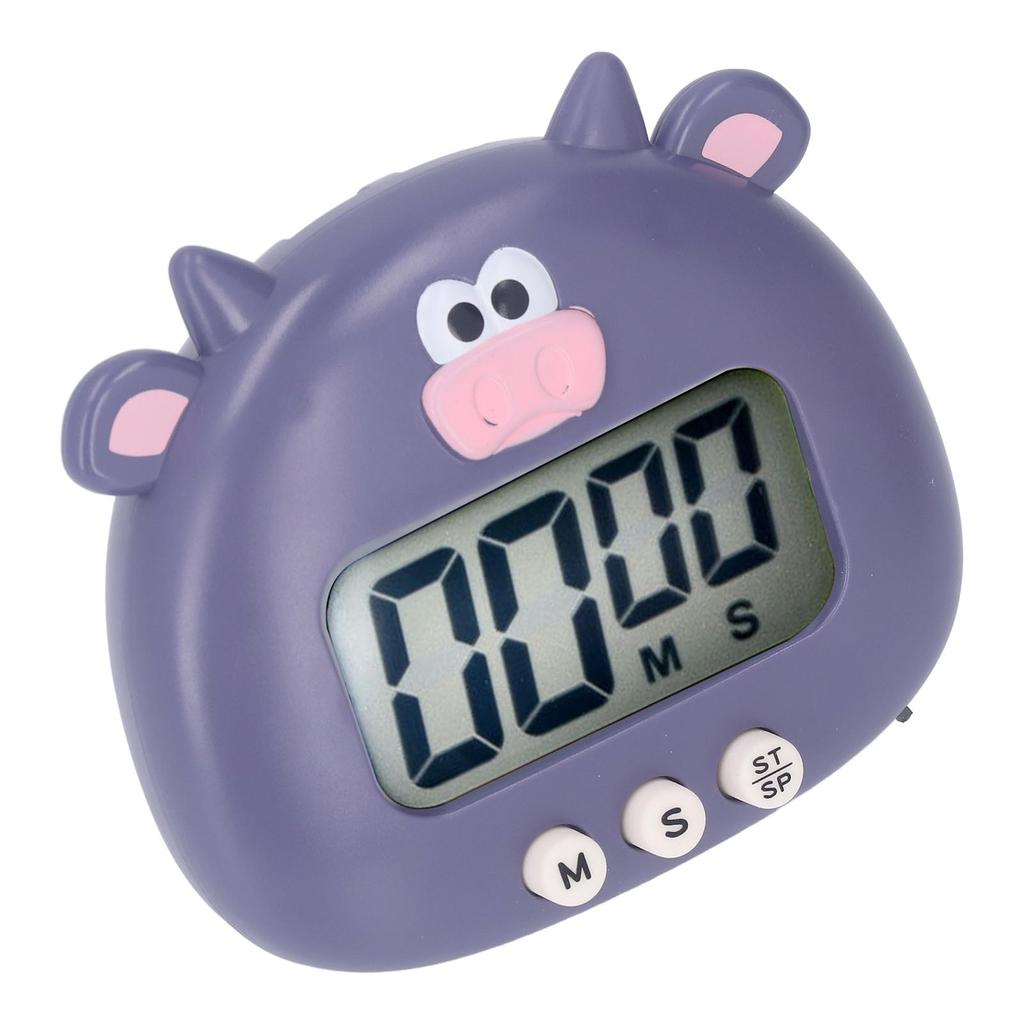 Digital Kitchen Timer Countup Countdown Cartoon Animal Sound Flash Alert Easy Operation with Stand