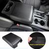 Auto Center Armrest Box Covers Leather Covers Carbon Fiber for Ford F-150 15-20