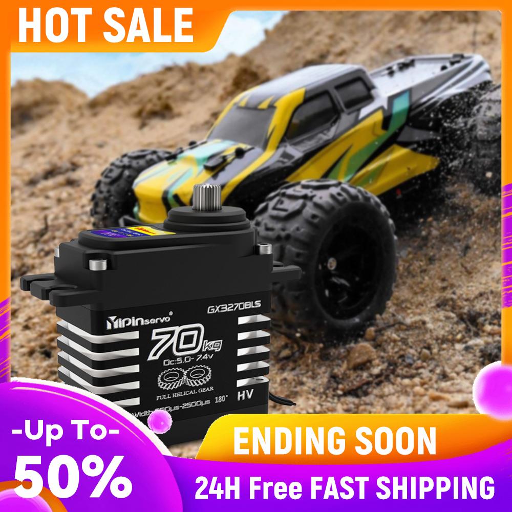 

70KG Brushless Servos 7.4V High Torque Servos Metal Gear Steering Servos for 1/8 1/10 1/12 RC Truck Car Crawler Boat Robot China Mainland