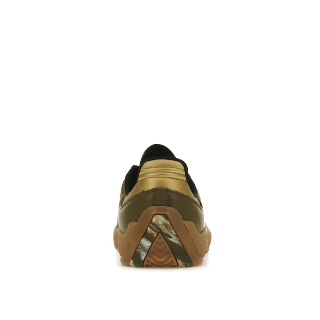 Palace X Adidas Puig Samba Olive Gold Unisex Sneakers Green Focus-Olive Metallic-Gold HQ6100