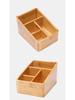 Bamboo & Wood Desktop Drawer Organizer for Phones, Cosmetics & Remotes