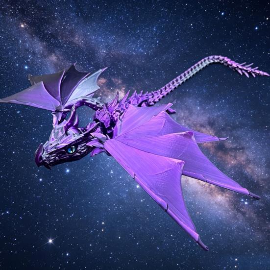 3D Printed Dragon Toy, Articulated Bird Fidget, Dragon Figurine with Movable Joints, Animal Action Figure for Kids Adults Stress Relief