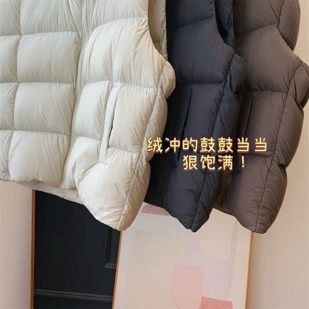 Trendy To Fly Up the New National Standard White Duck Down Heavy Puff Vest Warm Down Jacket Vest Women's Winter