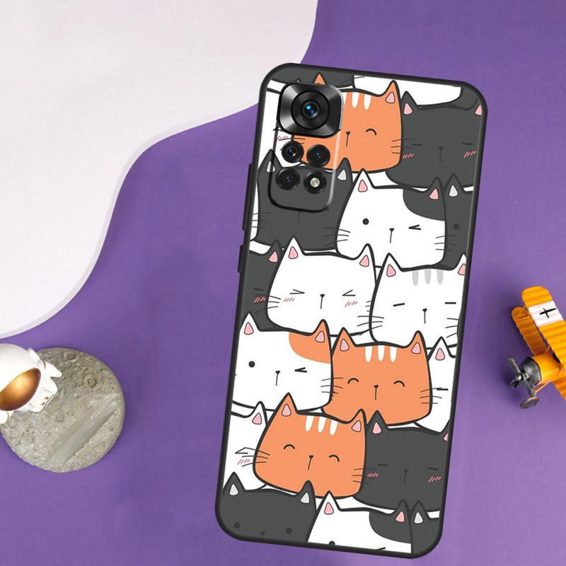 

Милый Чехол с Рисунком Кошки Котенка Для Xiaomi Redmi Note 13 Pro 14 12 9 10 11 Pro 10S 11S 12S Redmi 13C 14C 10C 12C Чехол Redmi Note 9 Pro