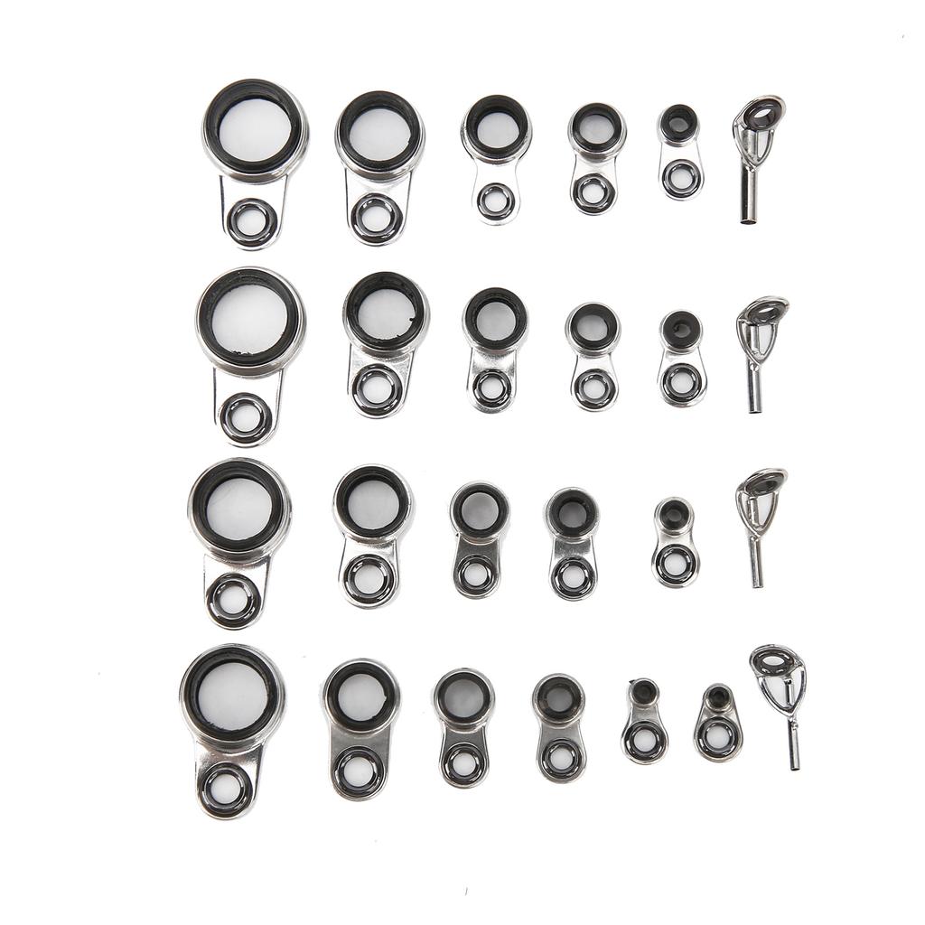 25 In 1 Set Universal Rock Casting Tackle Fishing Rod Guides Line Rings Top Tips