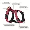 Premium No-Pull Dog Harness with Leather Handle Adjustable 3M Reflective Straps Escape-Proof Walking Lead for Medium Large Dogs