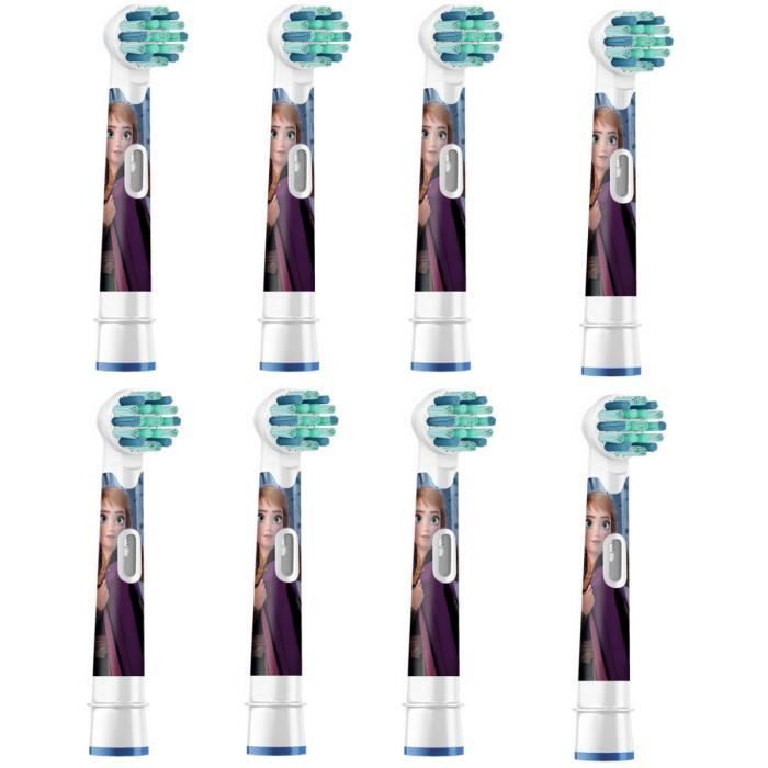 Lot de 8 têtes de brosses à dents électriques Oral-B Stages EB10s Frozen