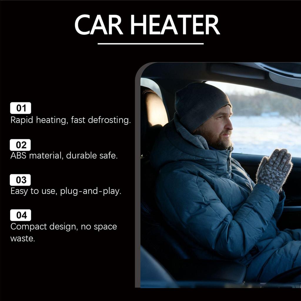Car Heaters For Vehicle 150W Fast Heating 360 Degree Rotation 12V Portable Car Heater And Defroster For Indoor Outdoor Garage