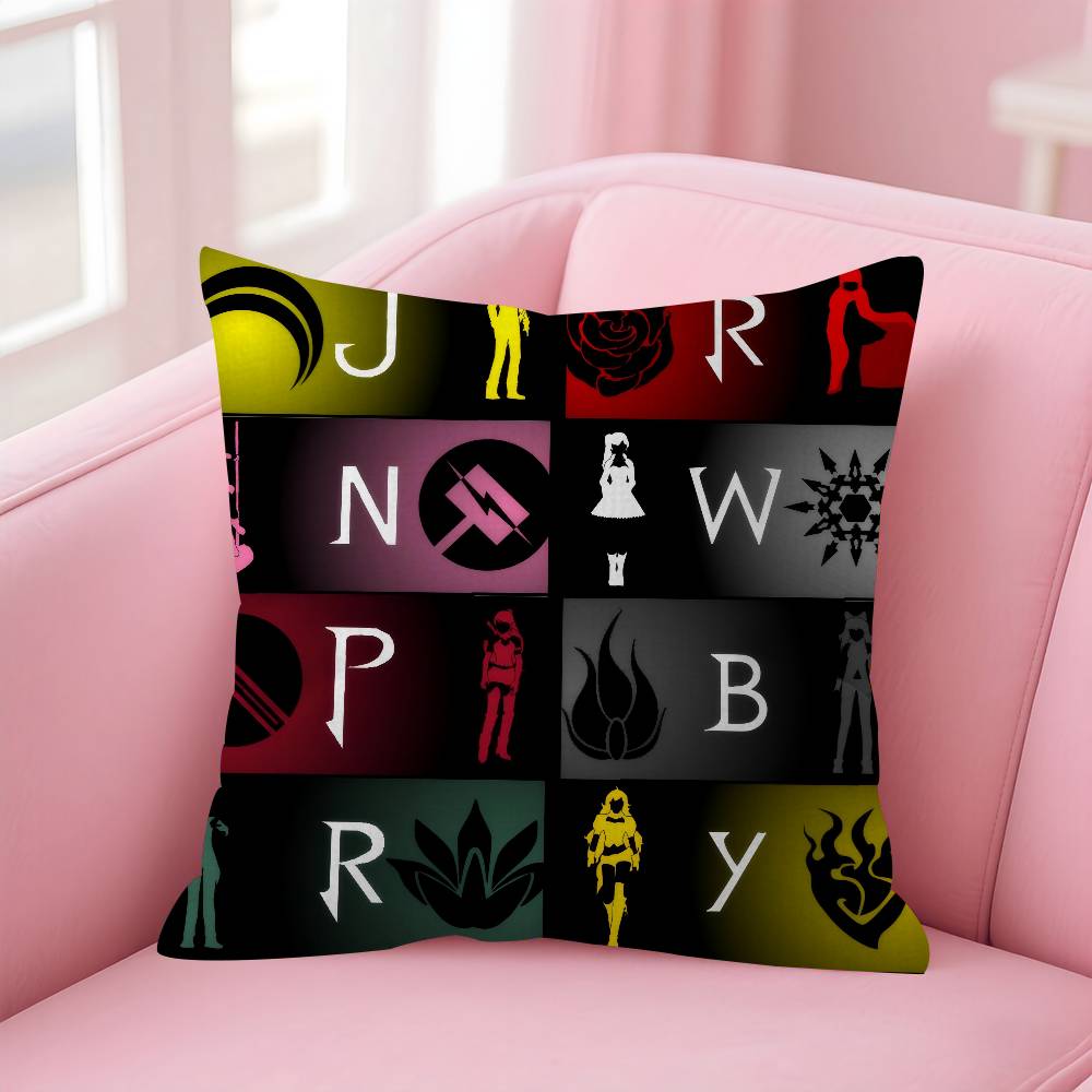 Logo R-R-Rwby-Y Anime Personalized Pillow Cover Kids Bedroom Wild Party Decor Pillowcase Kid Birthday Shower Gift