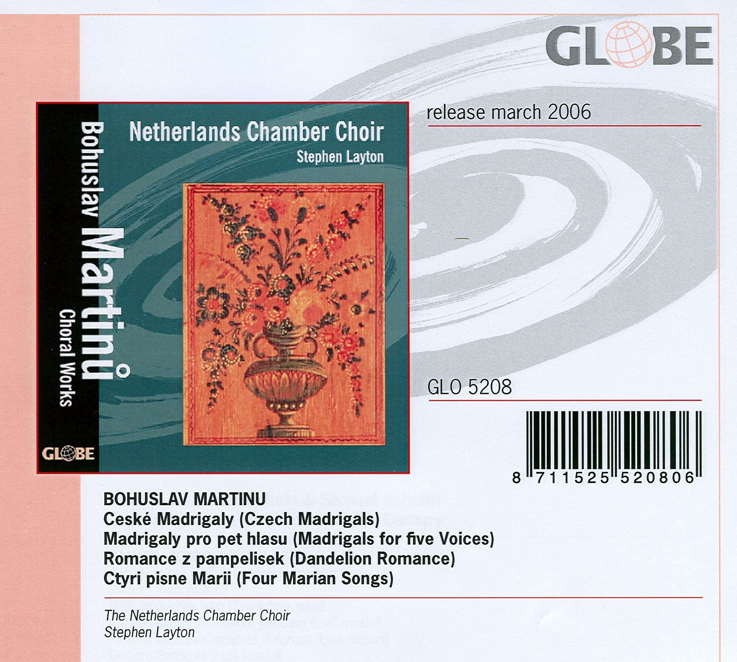 

CD B. MARTINU - Choral Music GLO5208 Non Japan Classical Used