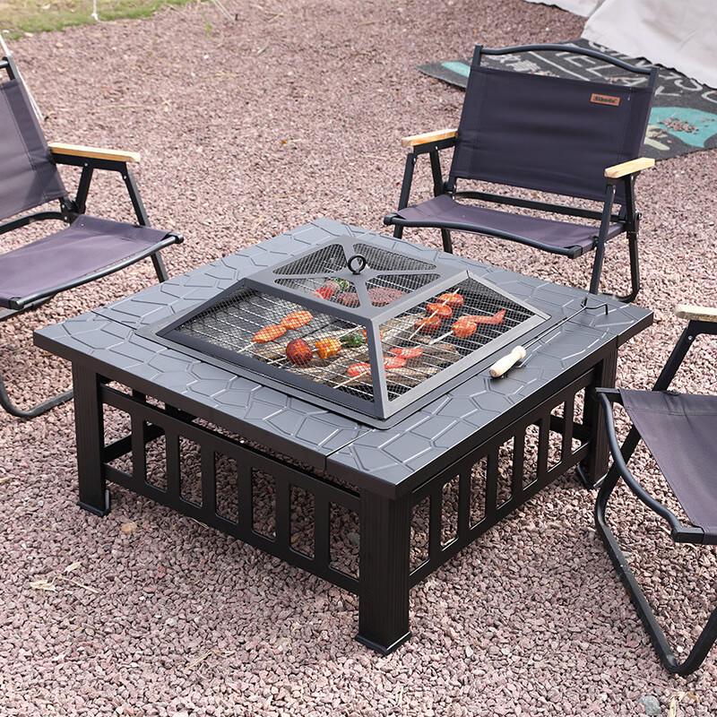 Outdoor Multifunctional BBQ Grill Table & Fire Pit