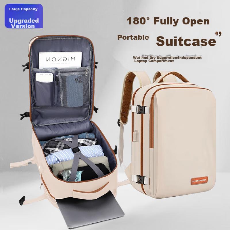 VICTORIATOURIST Backpack for Men, 16-Inch Laptop Bag, Large Capacity Short-Trip Business Travel Student Schoolbag