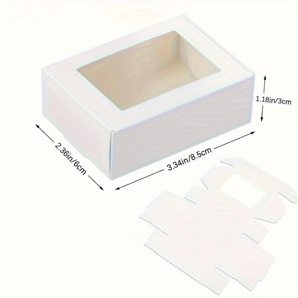 35pcs Mini Kraft Paper Gift Boxes with Clear Windows Perfect for Soap Candy Chocolate Gift Display & Wedding Favors