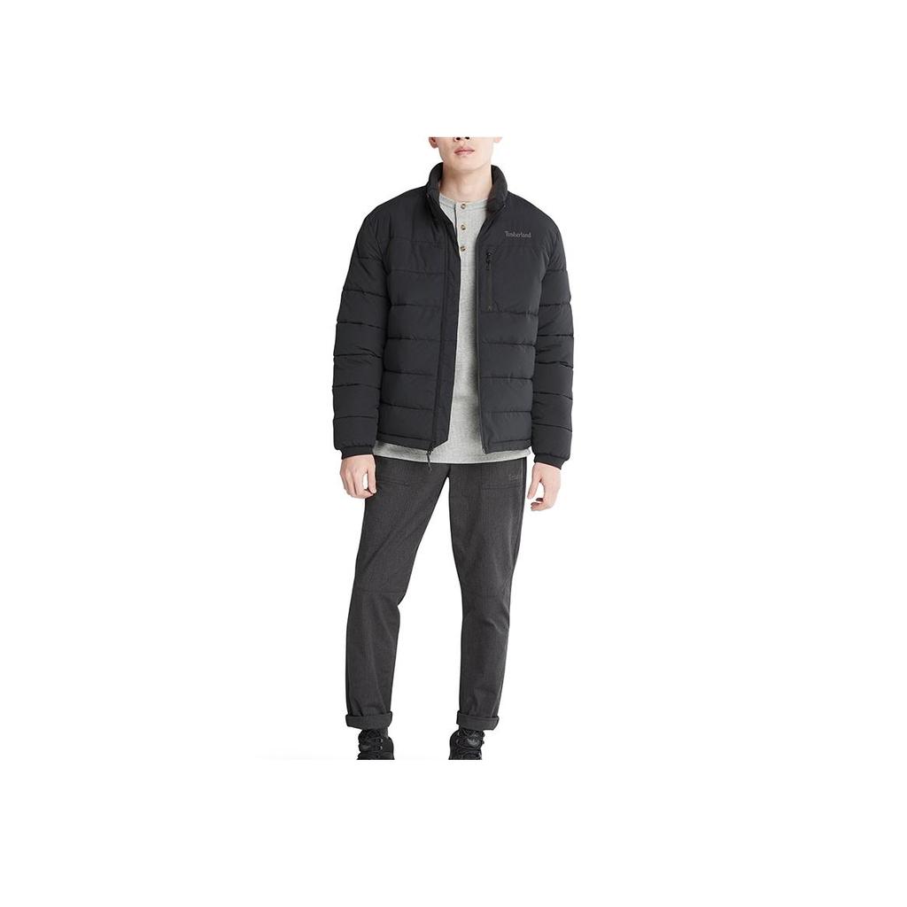 Timberland Black Stand Collar Quilted Insulated Puffer Jacket A69S9-001