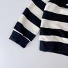 Girls' Autumn Outfit with Turn-down Collar Top Set New Trendy Children's Striped Sweatshirt Flared Pants Baby Two-piece Set