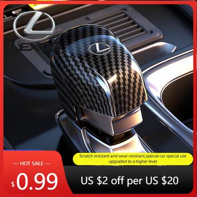Interior Stickers Car Gear Lever ABS Protective Cap Carbon Fiber Cover For Lexus F SPORT ES RX NX LS UX LM LX GX LC RZ IS