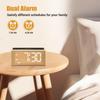 2025 Wooden Digital Clock: Multifunctional Snooze, Large Screen Display, Summer Time Alarm Clock.