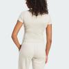 Adidas Essentials 3-Stripes Slim Fit Short Sleeve Sports T-Shirt Women Tops Miracle-Kaolin-Brown White JE1247