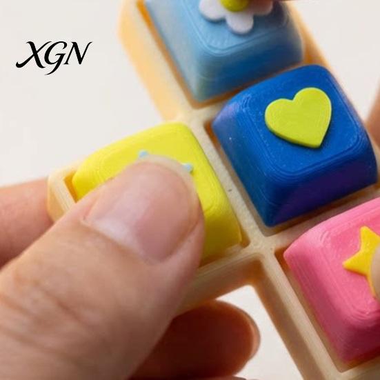 Travel-friendly Fidget Keyboard 3D Printed Toy 3/4/5/9 Keys Finger Clicker Mechanical Key Decompression Button Stress Relief Desk Feedback