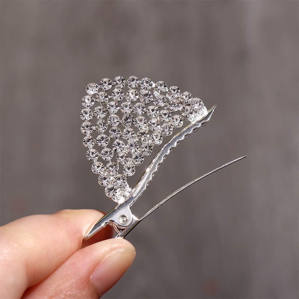 Princess Shiny Woman Girls Hair Accessories Cat Ears Hair Clips Duckbill Clip Crystal Barrettes