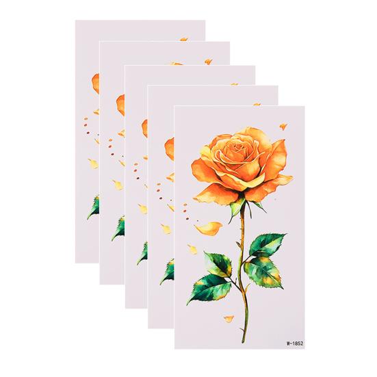 huaqianguhh 5 Sheets Butterfly Tattoo Stickers, Waterproof Temporary Flower Tattoos, Colorful Face Body Tattoos for Parties Night Club Music Festival