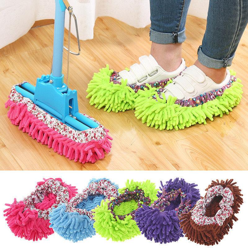 Multifunktions-Hausschuhe zur Reinigung von Bodenstaub, Schuhe, faule Wischschuhe, Heimbodenreinigung, Mikrofaser-Reinigungsschuhe