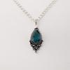 Pietra Preziosa Apatite Argento Sterling 925 Gioiello Fatto a Mano Ciondolo 1,5" Per Regalo PP-70-1