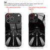 Black and White Night Scene Runway Airplane Pattern HD Glass Phone Case for iPhone 17 16 15 14 13Pro 12 11 11Pro Stylish Case