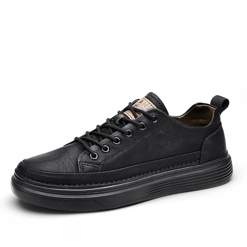Klassische Herren-Sneakers, Plateau-Slipper, Freizeitschuhe für Herren, Leder-Sneakers, neue bequeme flache Schuhe, Frühlings-Herren-Loafer-Schuhe