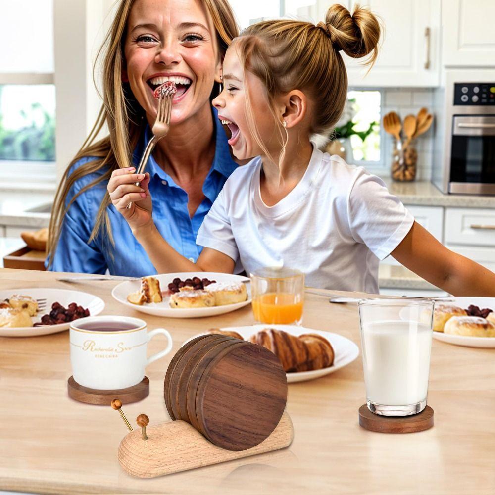 Wooden Insulated Coaster Snail Table Mat Creative Cup Mat  Home Decoration