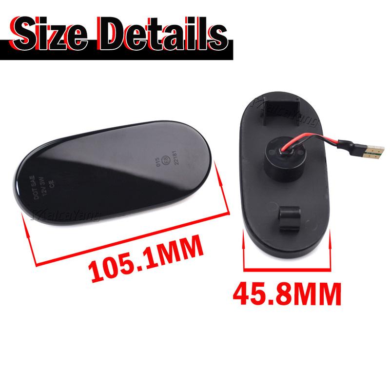 2X LED Dynamic Side Marker Turn Signal Indicator Light Sequential For Mercedes Benz Sprinter W906 VW Crafter Minibus