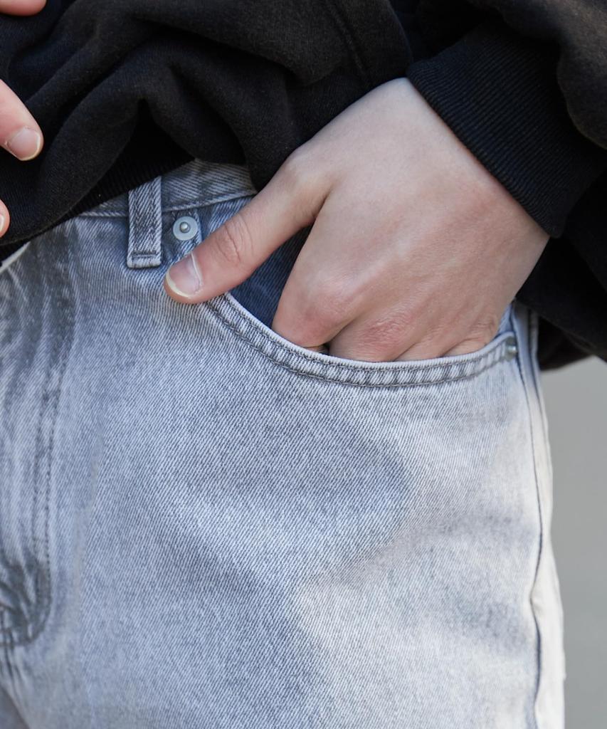 WEGO Baggy Denim Pantalon en denim baggy taille, Pantalon à jambes larges, Jeans, Pantalon, Bas, Pantalon, Vêtements, Printemps/Été, Streetwear, Décontracté, Vintage,