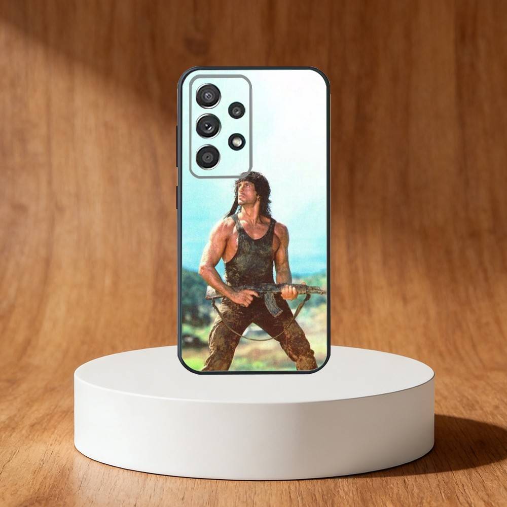 J-John Rambo Cool Phone Case For Samsung S25,S24,S21,S22,S23,S30,Ultra,S20,Plus,Fe,Note,10,9,5G Black Cover