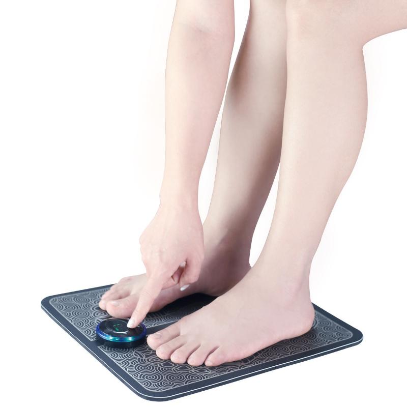 Electric Foot Massager 8 Modes 19 Levels Shiatsu Kneading Heat Therapy Lightweight Foot Stimulation Pad for Muscle Relaxation