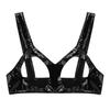 Women\'s Bra Clubwear Lingerie PU Leather Bra Sexy Women Wet Look