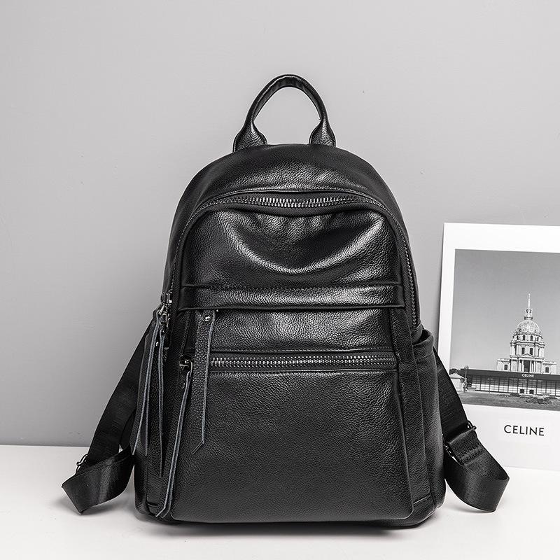 Backpack Women's Large Capacity Fashion Easy To Take Soft Leather Anti-theft Backpack Student Backpack Leisure Travel Bag