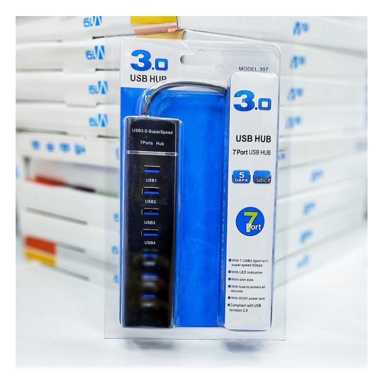 1.2m USB 3.0 One-to-Seven High-Speed Hub Adapter