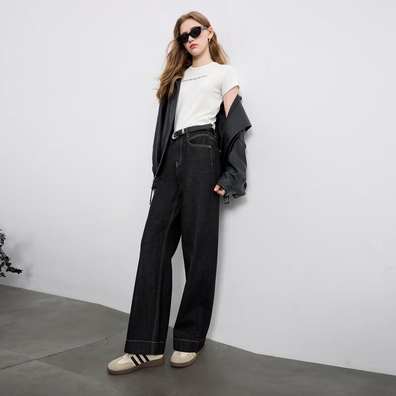 

Sancai 2026 Spring Loose Straight-Leg Denim Jeans