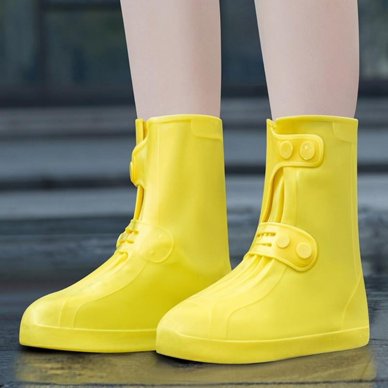 Adjustable Buckle Closure Waterproof Rain Shoe Covers Slip Resistant Design for Outdoor Activity and Daily Commute