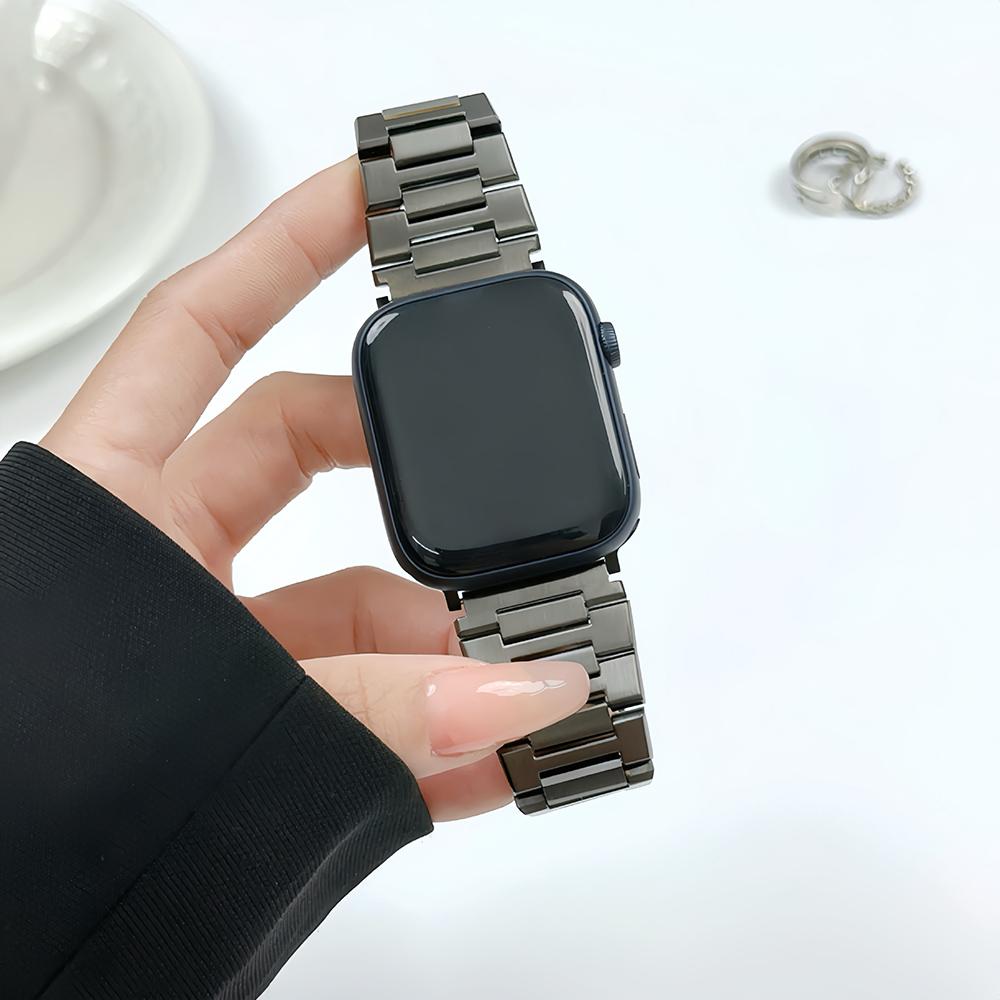 

Для Apple Watch 10 46мм/Ultra 2/Ultra 49мм/9 8 7 45мм/SE (2023) SE (2022) SE 6 5 4 44мм/3 2 1 42мм Металевий Ремінець для Годинника Silver/Rose Gold