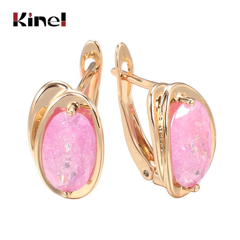 New  Rose Gold Women Earrings Glisten Natural Black Zircon Crystal Flower Earrings High Quality Daily Fine Jewelry