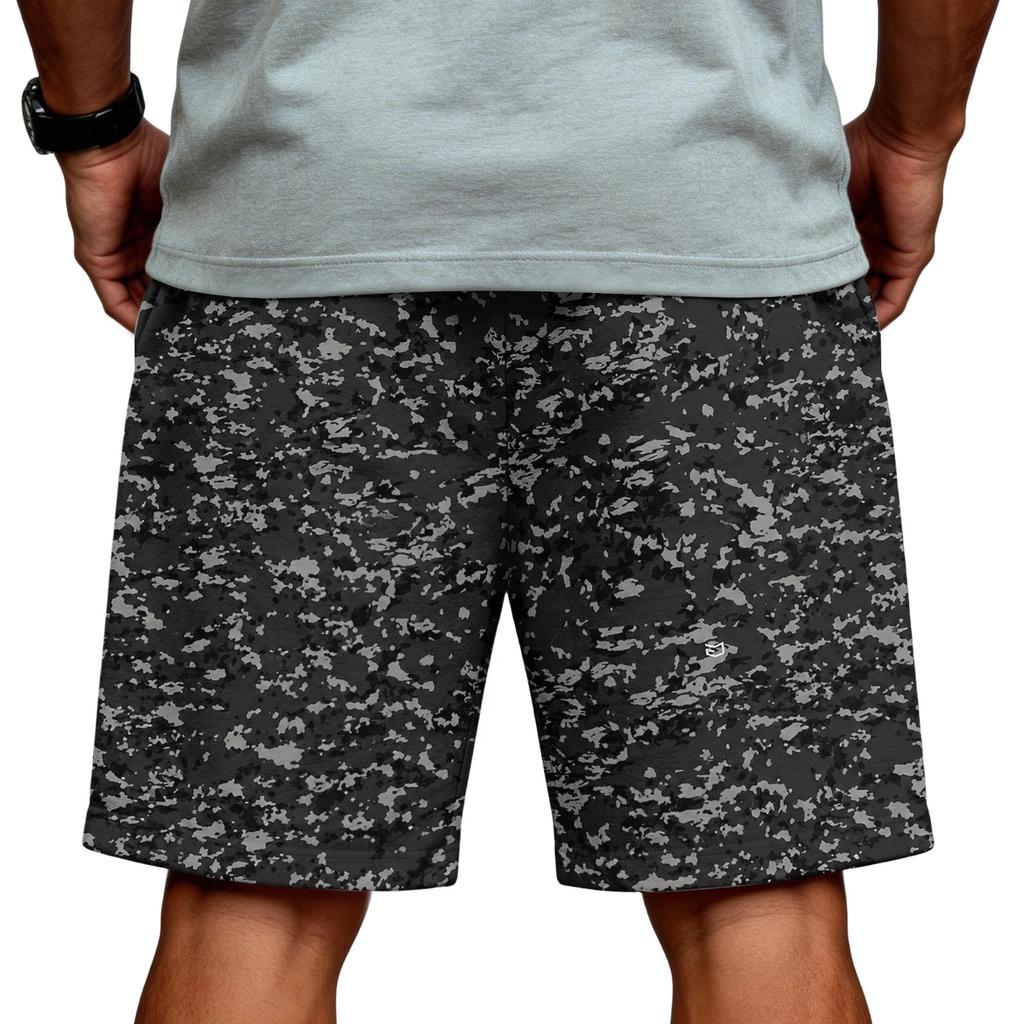 Herren Kordelzug Taille Lässige Sportshorts Entspannte Passform Atmungsaktives Gewebe Camouflage-Print Sportbekleidung für den täglichen Gebrauch