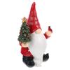 NUOLUX Christmas Figurine, Santa Gnome Fairy Sculpture, Handmade Resin Art Figurine for Indoor and Outdoor Decoration, DIY Landscape Ornament