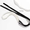 Exquisite Imitation Pearl Choker Necklace Fashionable Bow Tie Lace Up Velalvet Necklace Personality Simple Jewelry For Woman