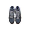 Li Ning 937 Fabric Leather Durable Lightweight Breathable High-Top Skate Shoes Men Skate Shoes Black Blue AZGS043-3