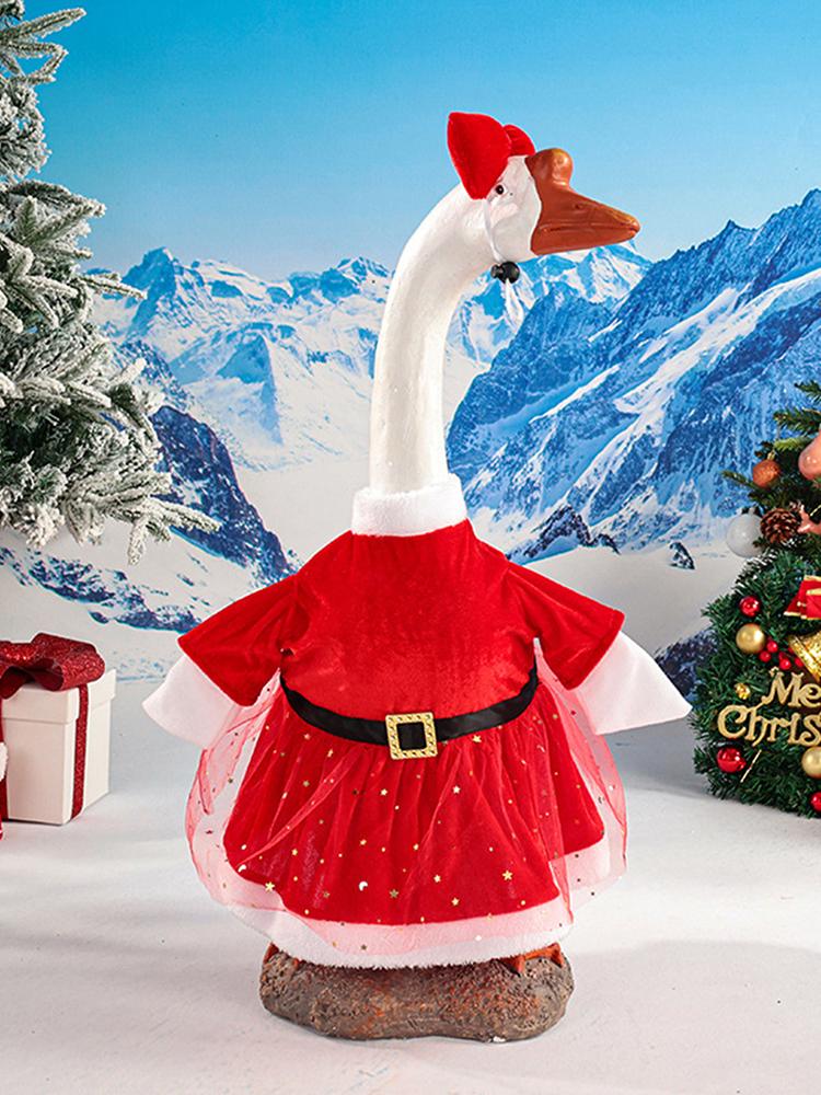 Christmas Goose Outfit Porch Goose Outfits Cute Goose Costume Lawn Goose Clothing for Indoor Outdoor Patio Yard Lawn Art Decor