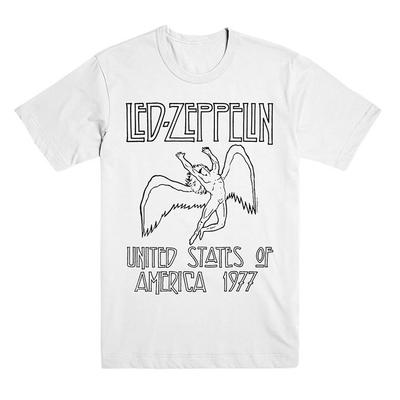 Led Zeppelin Verenigde Staten van Amerika 1977 Grafisch T-shirt