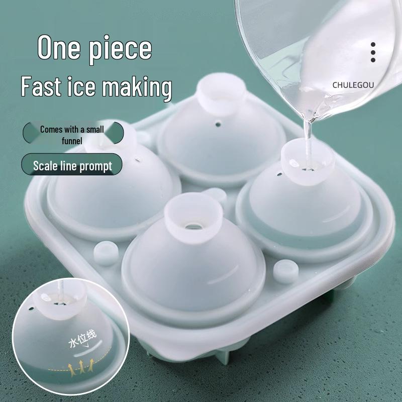 Four-Grid Rose Ice Cube Mold - Creative Whiskey Ice Tray