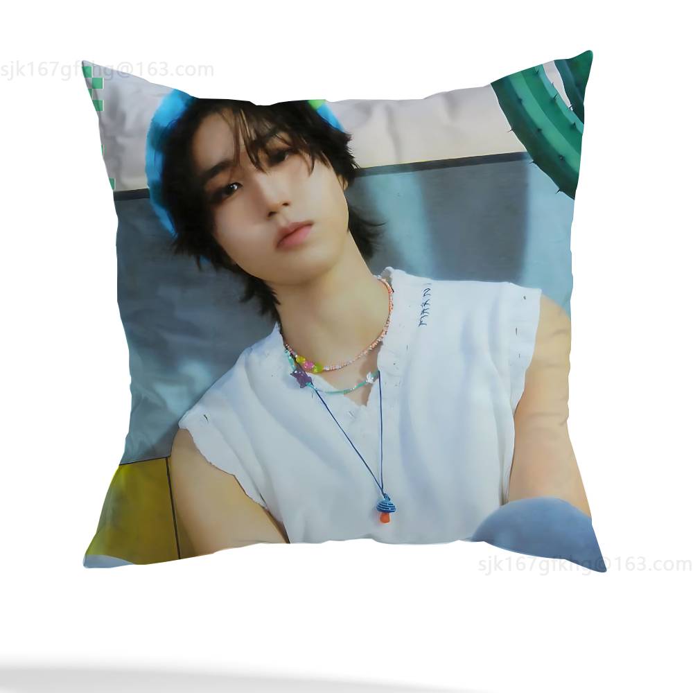 Pop Idol H-Han Ji-sung pillowcase casual style decoration, suitable for home decoration (excluding pillow core)