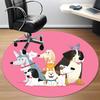 1PC Puppies Pets Office Round Area Rug, Indoor Mat Suitable For Office, Under Office Chairs Bedroom Living Room Home Decor, Room Decos055